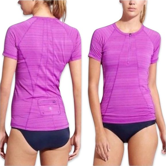 Athleta Tops - Athleta Pacifica UPF Tee 2 Jazzy Purple⼁Small